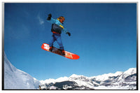 Vintage Rockies Postcard 4x6 Snow Surfing Snowboarding 1980s Sanborn Souvenir Nathan Bilow Snowboarder Rocky Mountains
