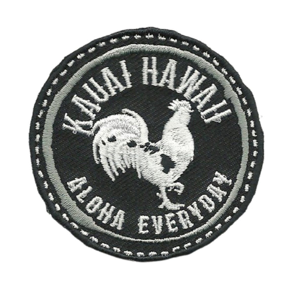 Hawaii Patch – Kauai HI Souvenir Aloha Everyday Travel Patch – Iron On – Applique 2.25" Island Embellishment Souvenir Chicken Rooster