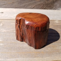 Wood Ring Box Redwood Rustic Handmade California #514 Storage Engagement Birthday Gift Mother's Day Gift Gift for Friend