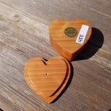 Handmade Wood Box with Redwood Heart Ring Box California Redwood #455 Christmas Gift Anniversary Gift Mothers Day Ideas