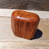 Wood Salt and Pepper Shakers Redwood Rustic Handmade #478 California Cabin Lodge Man Cave Camping Gift for Men
