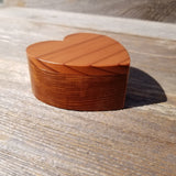 Handmade Wood Box with Redwood Heart Ring Box California Redwood #454 Mothers Day Anniversary Gift Ideas