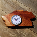 Wood Clock For the Desk or Mantle Handmade California Redwood Burl Table Shelf Birthday Gift Wedding Gift Engagement Gift #198