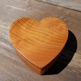 Wood Heart Box with California Redwood Jewelry Box - Ring Box - Handmade #261 Christmas Gift - Anniversary Gift - Mother's Day Gift Idea
