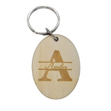 Personalized Monogram Wood Keychain Personalized Name Keychain - Custom Key Ring Letter Keychain Gift - Key Chain Key Tag Key Ring Key Fob