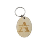 Personalized Monogram Wood Keychain Personalized Name Keychain - Custom Key Ring Letter Keychain Gift - Key Chain Key Tag Key Ring Key Fob