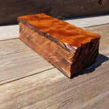 Redwood Jewelry Box Curly Wood Engraved Rustic Handmade California #504 Memento Box, Mom Gift, Anniversary Gift