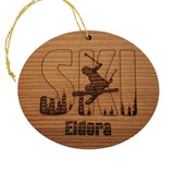 Eldora Ski Resort Colorado Ski Ornament - Handmade Wood Ornament - CO Souvenir - Ski Skiing Skier Trees Christmas Travel Gift