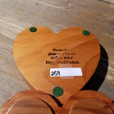 Wood Heart Box with California Redwood Jewelry Box - Ring Box - Handmade #259 Christmas Gift - Anniversary Gift - Mother's Day Gift Idea