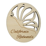 Butterfly Cutout California Redwoods Christmas Ornament Wood Ornament Made in USA Butterfly Collector Bfly Gift