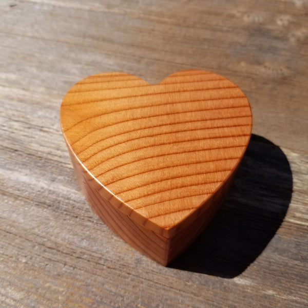 Handmade Wood Box with Redwood Heart Ring Box California Redwood #367 Christmas Gift Anniversary Gift Ideas