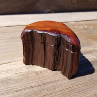 Wood Ring Box Redwood Rustic Handmade California Redwood Jewelry Box Storage Box Token Ashes #375