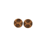 Double Diamond or Arrows Pattern Earrings - Cherry Wood Earrings - Stud Earrings - Post Earrings SCORED