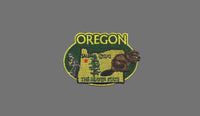 Oregon Patch – OR State Travel Patch Souvenir Applique 3" Iron On The Beaver State Salem Tree Beaver Western Meadowlark