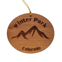 Winter Park CO Ornament Handmade Wood Ornament Colorado Souvenir Mountain Ski Resort Skiing Skier