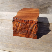 Redwood Jewelry Box Curly Wood Engraved Rustic Handmade California #447 Memento Box, Mom Gift, Anniversary Gift Trinkets Memories