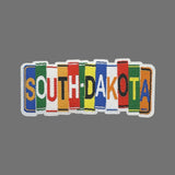 South Dakota Patch – SD State Travel Patch Souvenir Applique 3" Iron On License Plate Patch