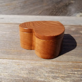 Handmade Wood Box with Redwood Heart Ring Box California Redwood #457 Christmas Gift Anniversary Gift Ideas