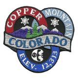 Copper Mountain – Colorado Patch – Ski Patch- CO Ski – Colorado Souvenir – Travel Patch – Iron On –  Applique Embellishment 3"
