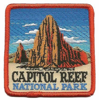 Utah Patch -Capitol Reef National Park - Travel Patch Iron On - UT Souvenir Patch - Embellishment Applique - Square 3" Travel Gift