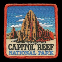 Utah Patch -Capitol Reef National Park - Travel Patch Iron On - UT Souvenir Patch - Embellishment Applique - Square 3" Travel Gift