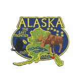 Alaska Patch – AK State Travel Patch Souvenir Applique 3" Iron On The Last Frontier Moose Eagle Mountains