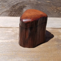 Wood Ring Box Redwood Rustic Handmade California Storage #469 Engagement Birthday Gift Mother's Day Gift Gift for Friend