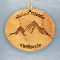 Mount Diablo Ornament California Souvenir Handmade Wood Ornament San Francisco Bay Area