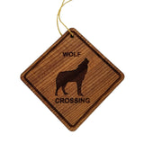 Wolf Crossing Ornament - Wolf Ornament - Wood Ornament Handmade in USA - Christmas Home Decoration - Wolf Christmas