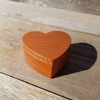 Handmade Wood Box with Redwood Heart Ring Box California Redwood #327 Engagement Ring Box Wedding Proposal