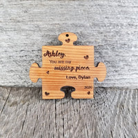 Anniversary Gift Ornament You Are My Missing Piece Wood Puzzle Piece Christmas