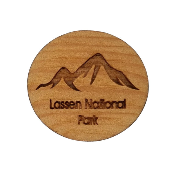 Lassen National Park Hat Pin Mountains Design Handmade Wood Made in USA Souvenir Laser Cut Travel Gift Lapel Pin