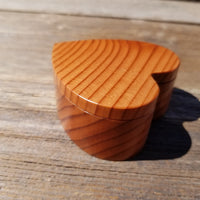 Handmade Wood Box with Redwood Heart Ring Box California Redwood #367 Christmas Gift Anniversary Gift Ideas