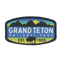 Wyoming Patch – Grand Teton National Park WY Travel Souvenir Patch 2.75" Iron On Sew On Embellishment Applique Buffalo Bison