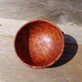 Redwood Bowl Burl Hand Turned 5.5 Inch Wood Salad Bowl Made out of Rare Redwood Gorgeous Grain #451