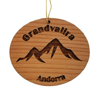 Grandvalira Andorra Ornament Wood Ornament Souvenir Mountain Ski Resort Skiing Skier