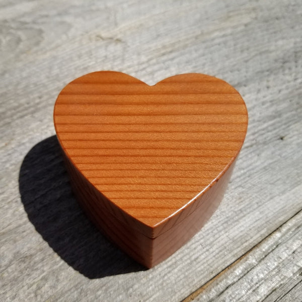 Redwood Heart Wood Box Ring Box Engagement Ring Box #273