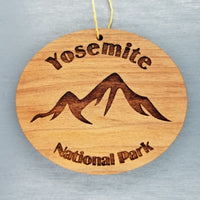 Yosemite Ornament California Souvenir Yosemite National Park Handmade Wood Ornament Ski Mountains