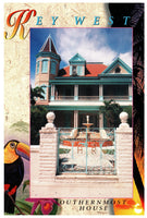 Key West Florida Postcard 4x6 The Southernmost House Duval St. Photographer Steve Vaughn Sun Coast Post Cards Inc
