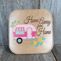 Color Your Own Wood Art ONLY DIY - Home Away From Home Trailer Wood Trivet - Coloring Project - Adult Craft Project Supply - Relaxation Gift