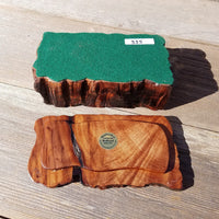 Wood Jewelry Box Rustic Handmade California Redwood Storage Live Edge #335 Birthday Gift Christmas Gift Mother's Day Gift