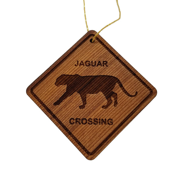 Jaguar Crossing Ornament - Jaguar Ornament - Wood Ornament Handmade in USA - Christmas Home Decoration - Jaguar Christmas