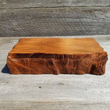 Wood Jewelry Box Redwood Rustic Handmade California Storage Live Edge #269