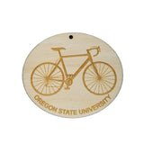 Oregon State University Wood Ornament - OSU Mens Bike or Bicycle - Handmade Wood Ornament Made in USA Christmas Decor