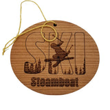 Steamboat CO Ski Resort Colorado Ski Ornament - Handmade Wood Ornament - CO Souvenir - Ski Skiing Skier Trees Christmas Travel Gift