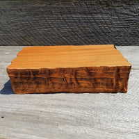 Wood Jewelry Box Redwood Rustic Handmade California Storage Live Edge #267 5th Anniversary Gift Christmas Present