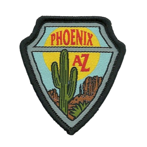 Arizona Patch – Phoenix AZ Cactus Grand Canyon State – Travel Patch AZ Souvenir Embellishment or Applique AZ State 2" Iron On