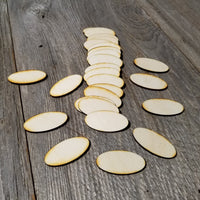Wood Ovals - 2 Inch Wood Cutout - Lot of 12 - Wood Blanks - Craft Projects - DIY - Make Your Own Wood Craft Unfinished