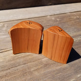 Salt and Pepper Shakers Set California Rustic Redwood Handmade #390 Lodge Theme Manly Gift Engagement Gift
