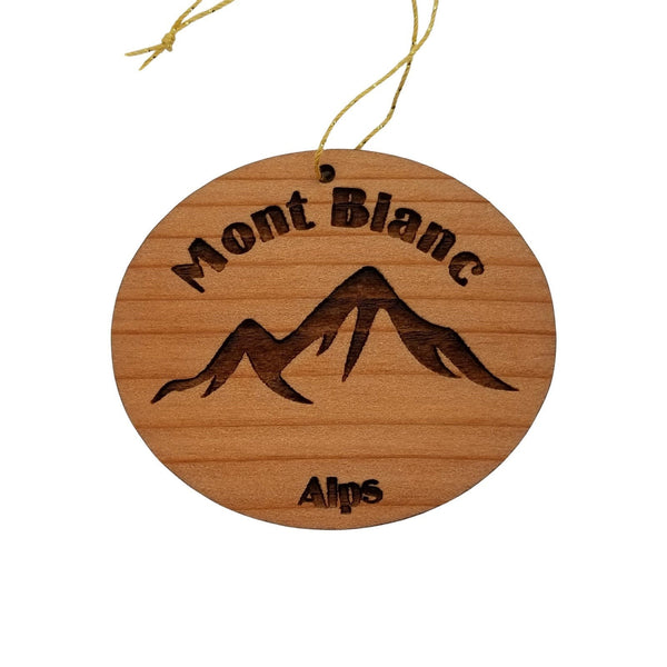 Mont Blanc Mountains Ornament Handmade Wood Ornament Swiss Alps Souvenir
